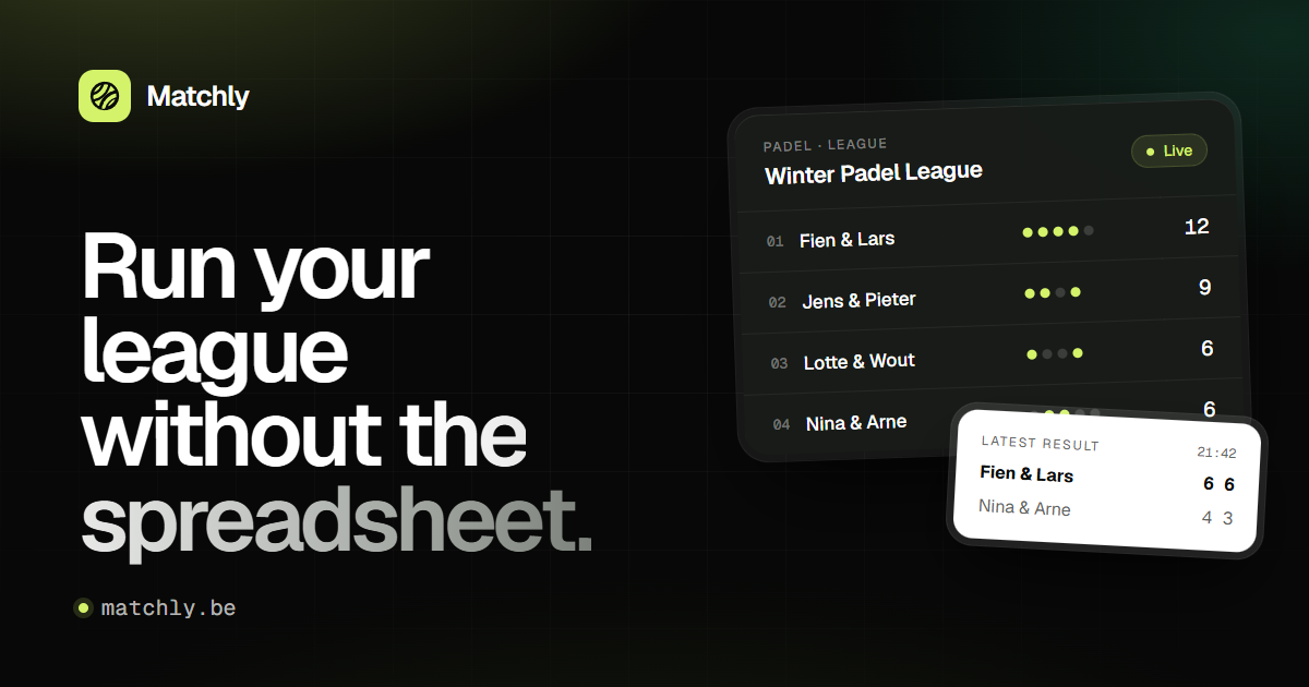 I built a free league and tournament manager for clubs, pubs and friend groups